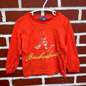 Nass | orange basketball embroidered long sleeve tee | size 2-3